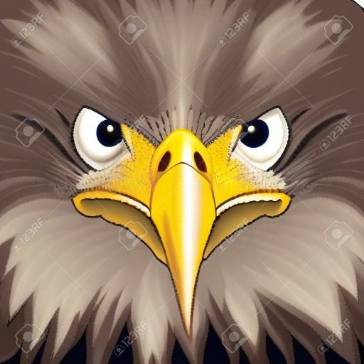 Portrait of a bald eagle. Vector illustration of an American bald eagle in flight .US Symbols Symbols Liberty profile