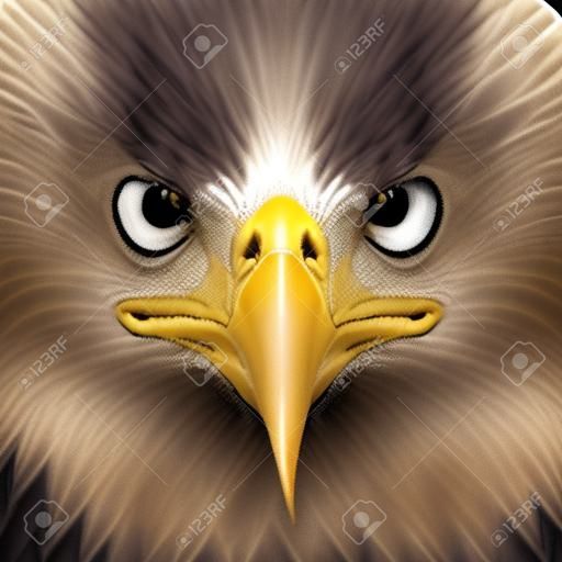 Ritratto di un'aquila calva. illustrazione vettoriale di un'aquila calva americana in volo .us simboli simboli profilo libertà