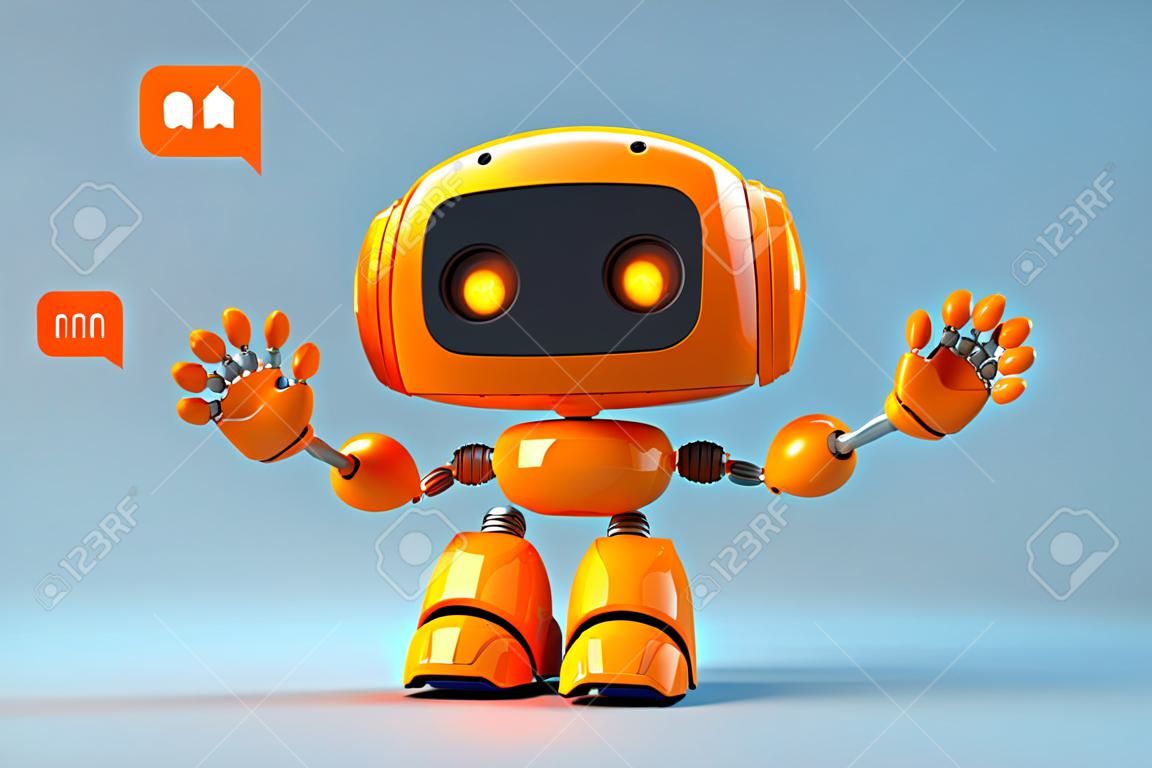 Robot of the future. The concept of chatting with artificial intelligence. chatbot, chatgpt. 3d rendering