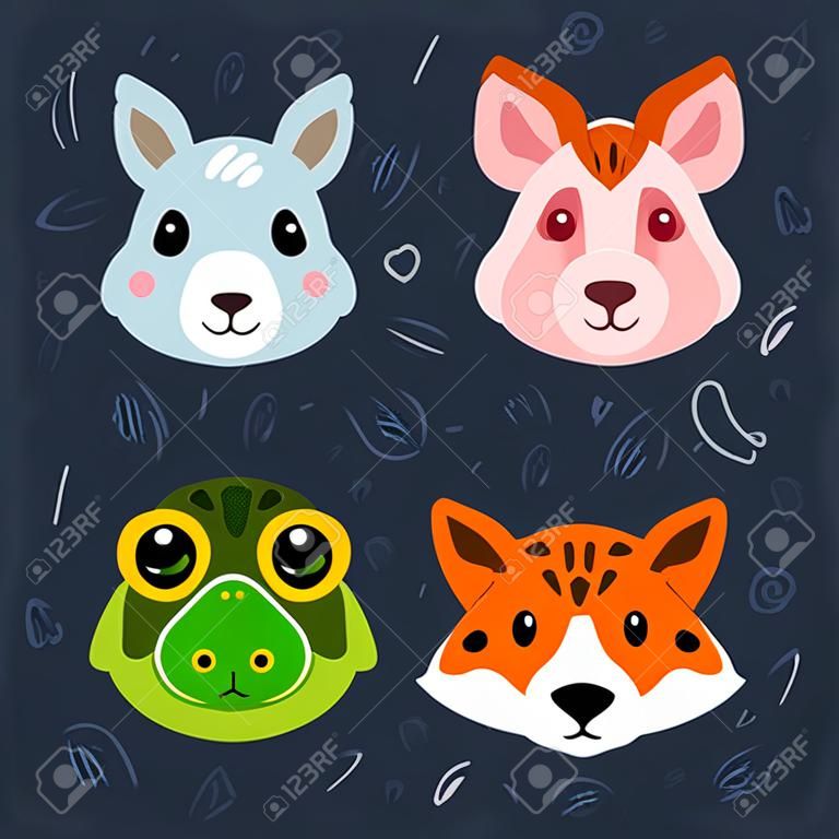 Vector set of cute animals
