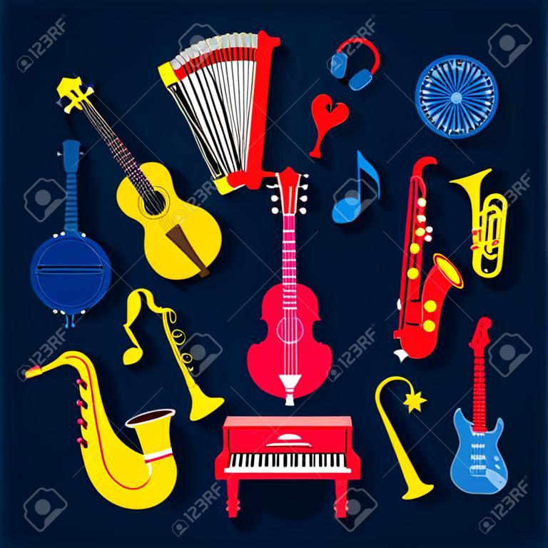 Ensemble vectoriel d'instruments de musique