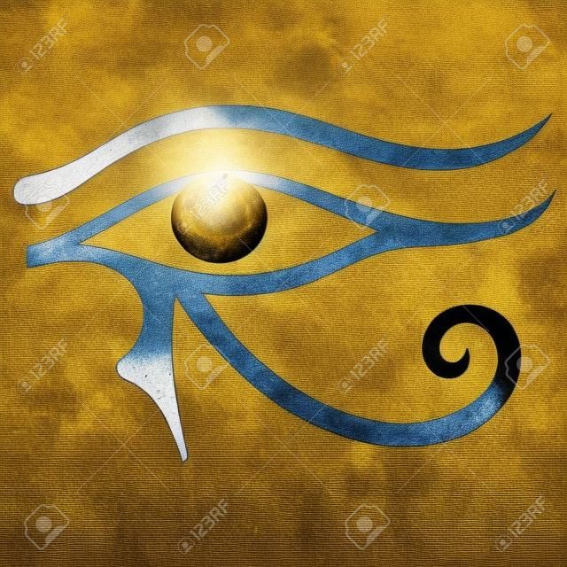 荷魯斯的古老象徵眼。埃及的月亮星座 - 左荷魯斯之眼。全能法老的護身符。