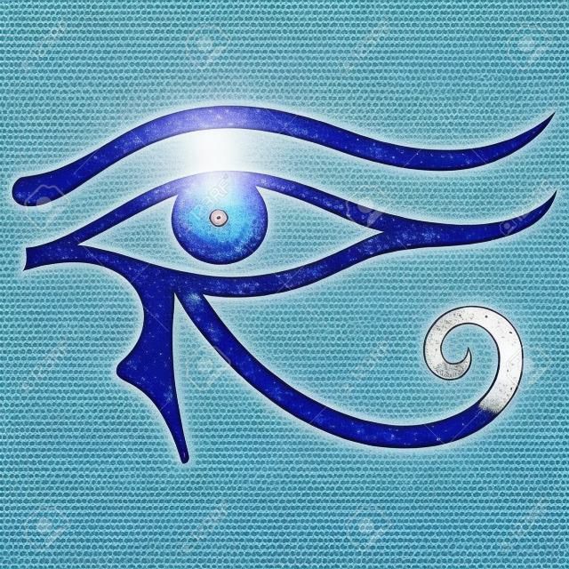 Das alte Symbol Auge von Horus. Ägyptische Mondzeichen - das linke Auge von Horus. Mächtige Pharaonen Amulett.