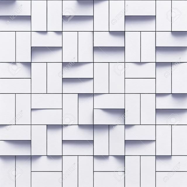 3d render, biały bloków cyfrowych ilustracji, abstrakcyjne geometryczne tło, bez szwu tekstury