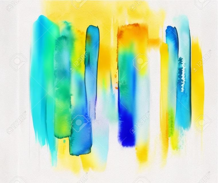 abstract watercolor brush strokes, creative illustration, artistic color palette, turquoise blue gold