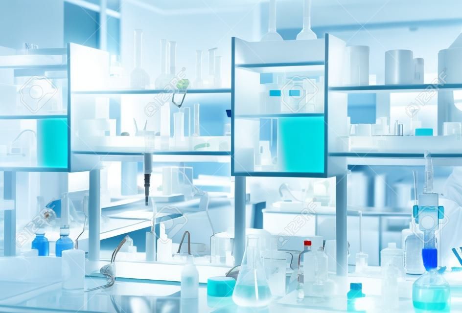 Fondo de laboratorio químico. Concepto de laboratorio.