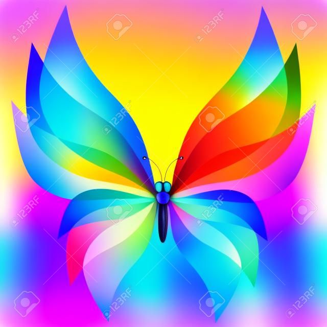 Seamless background of colorful butterflies 