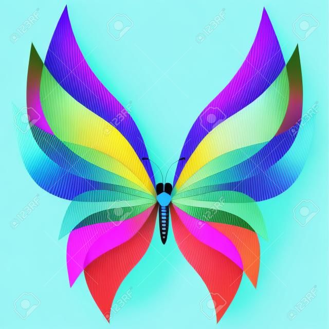Seamless background of colorful butterflies 
