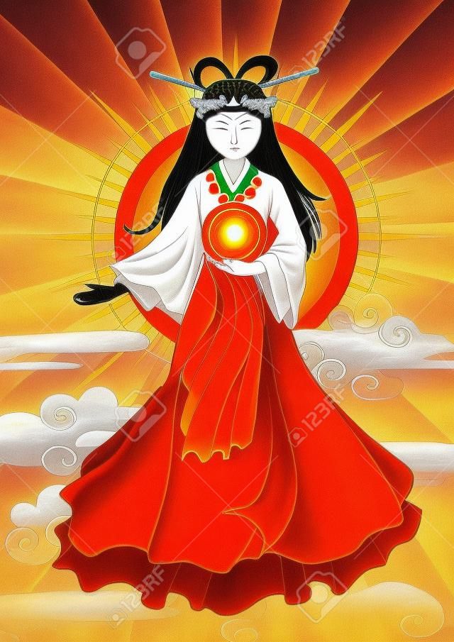 Amaterasu Japanse godin afbeelding