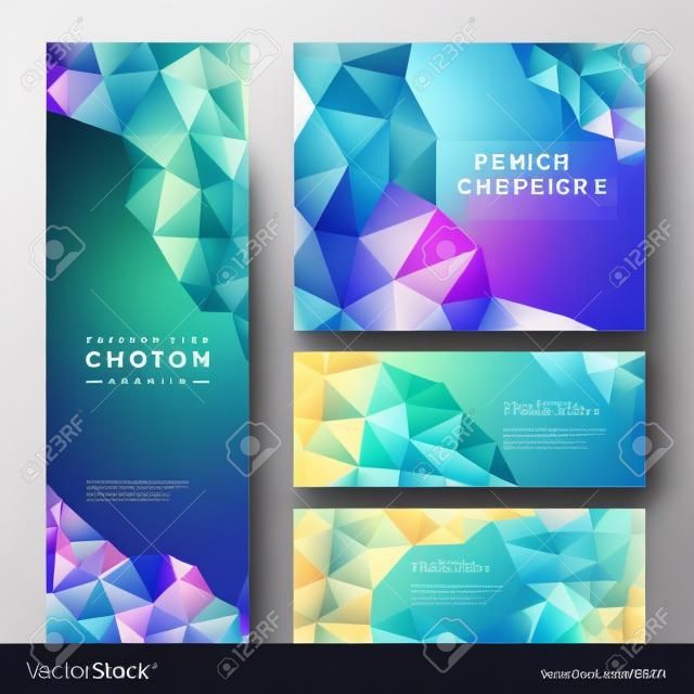 abstract triangle pattern background advertising banner template
