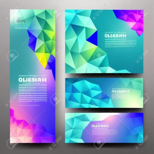 abstract triangle pattern background advertising banner template