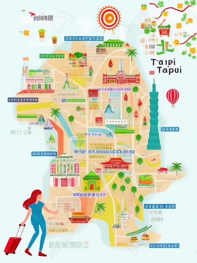 Taipei şehir haritası.