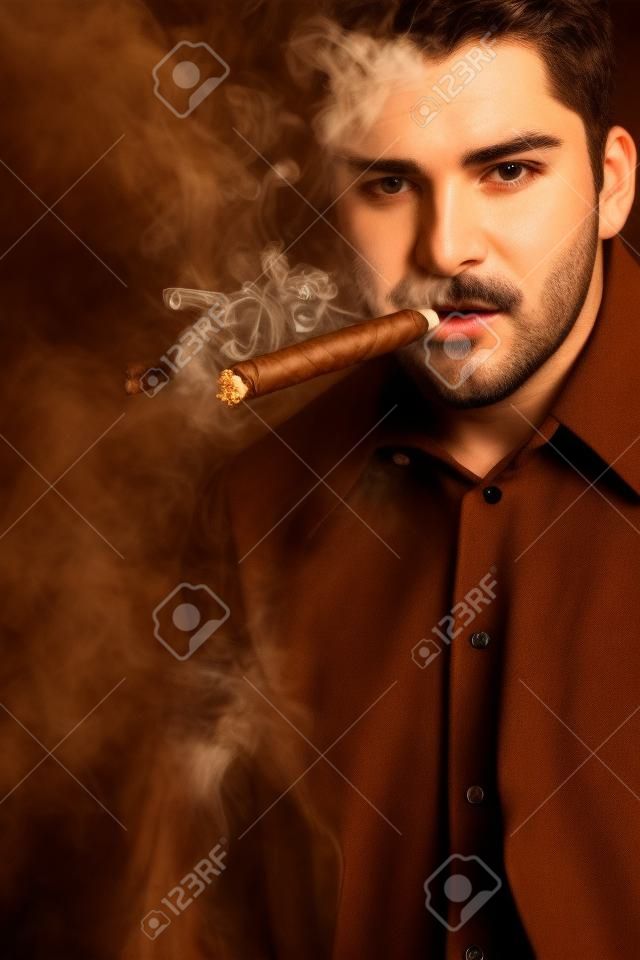 Smoking Cigar Man