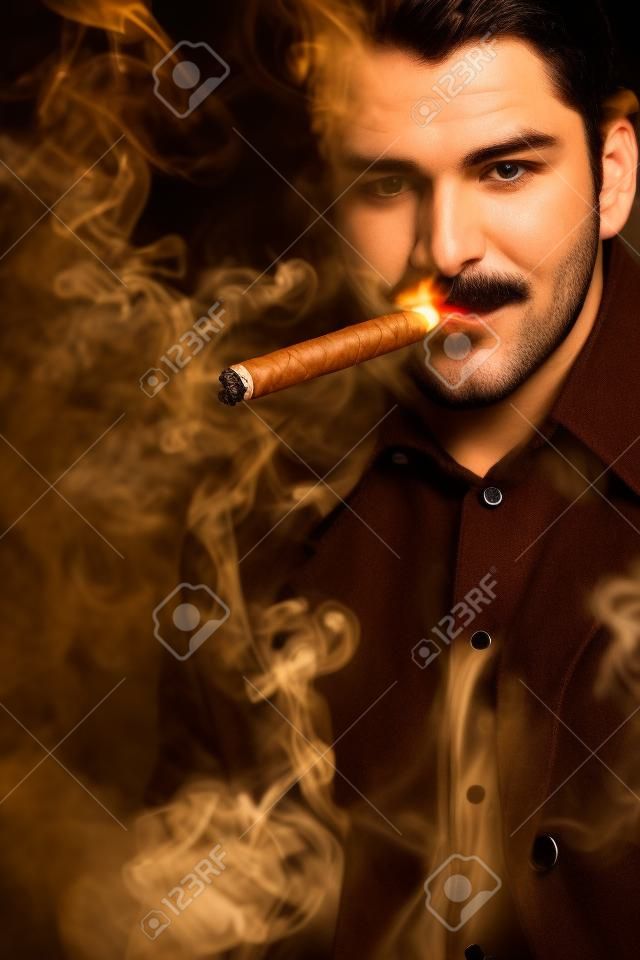 Smoking Cigar Man