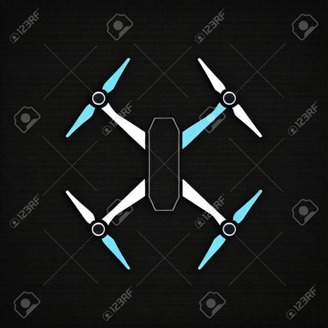 Drone icon. Silhouette illustration of Drone vector icon for web and advertising
