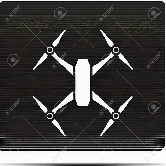 Icona del drone. Illustrazione della siluetta dell'icona di vettore del fuco per il web e la pubblicità