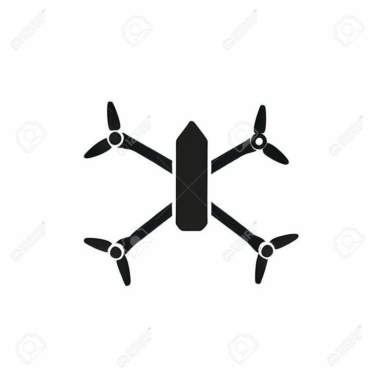Icona del drone. illustrazione della siluetta dell'icona di vettore del fuco per il web e la pubblicità