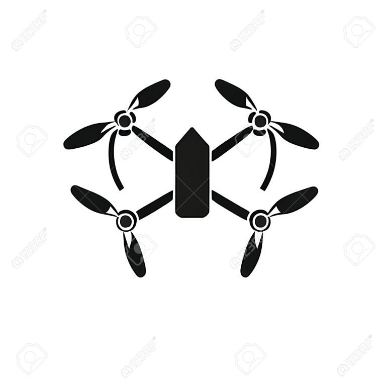 Icona del drone. illustrazione della siluetta dell'icona di vettore del fuco per il web e la pubblicità