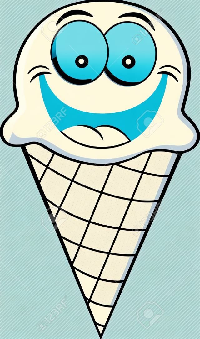 Bir dondurma koni karikatür resim
