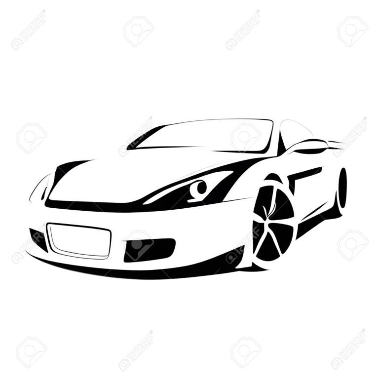 Sport car silhouette vettore