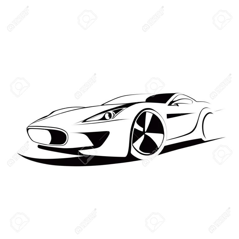 Sport car silhouette vettore