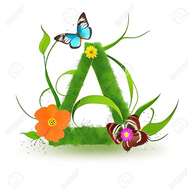 Beautiful spring letter "A" 