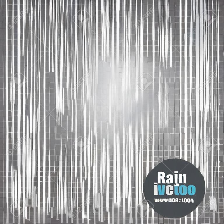 Pioggia vettoriale isolato su sfondo trasparente. Illustrazione vettoriale