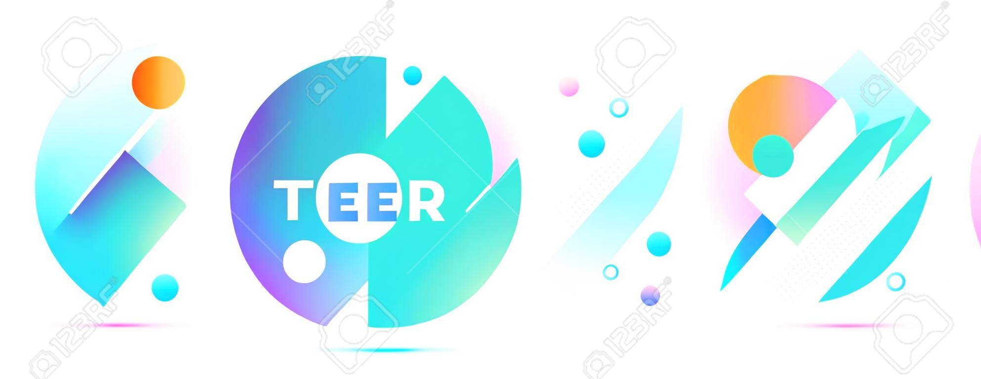Abstract modern gradient banners. Design shapes. Vector layout template. Abstract background.