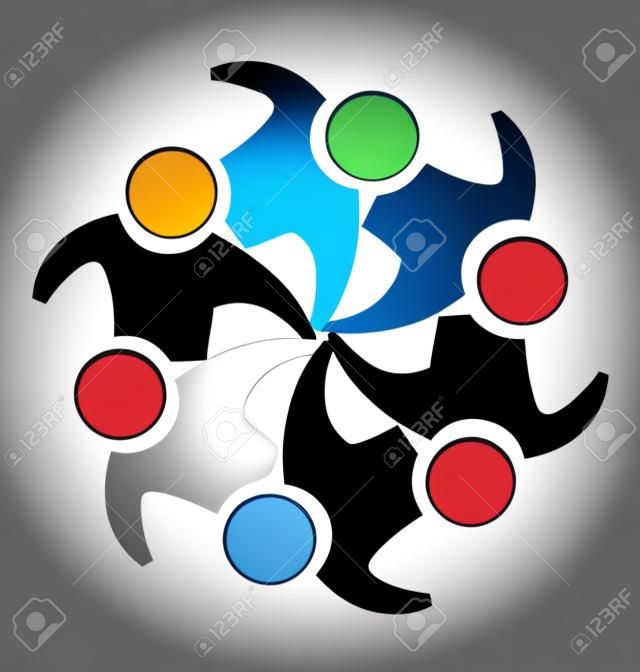 Vector teamwork concept van community pictogram template