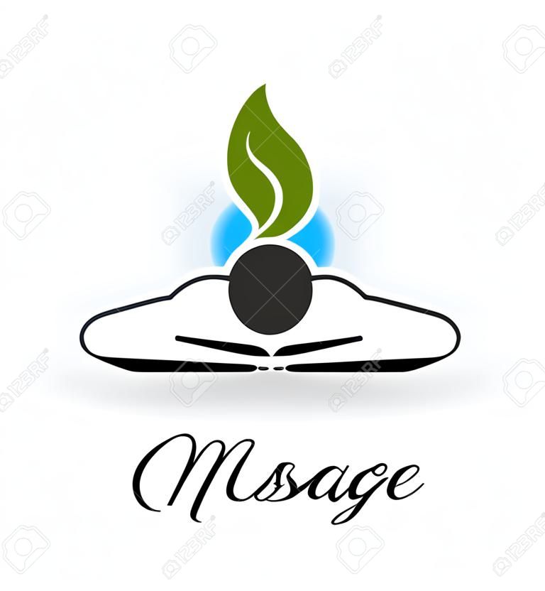 Icona di massaggio logo vettoriale
