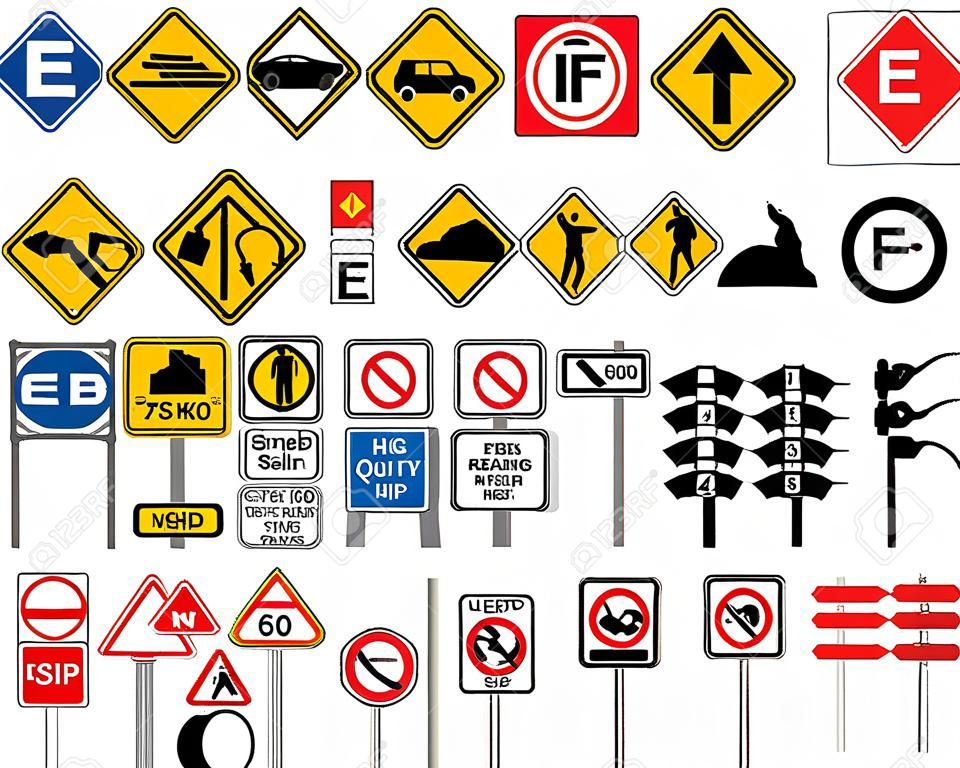 vector road signs