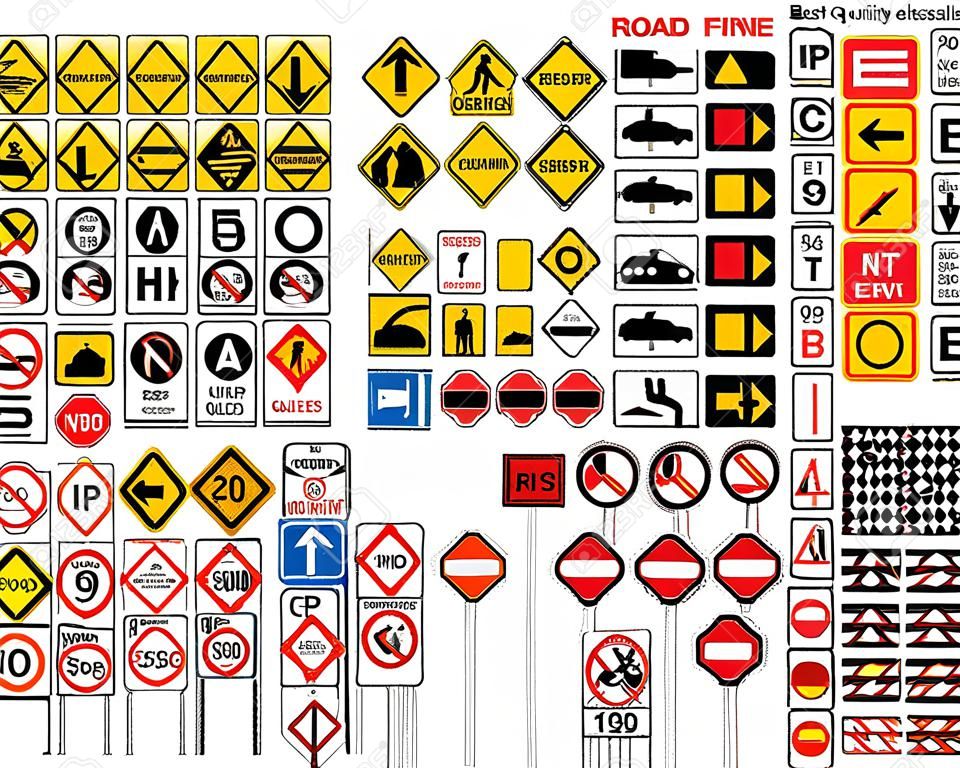vector road signs