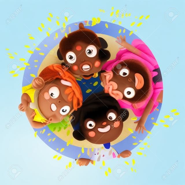 Group of children in a circle