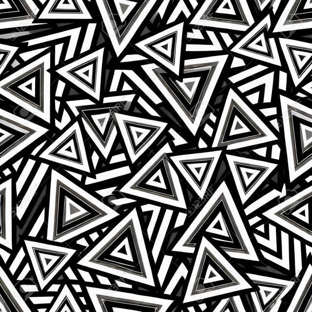 Abstract black and white seamless pattern. illustration