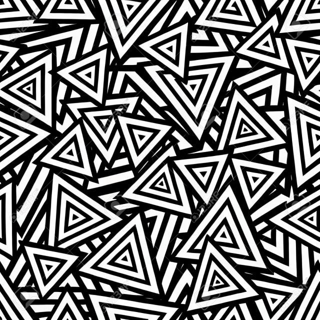 Abstract black and white seamless pattern. illustration