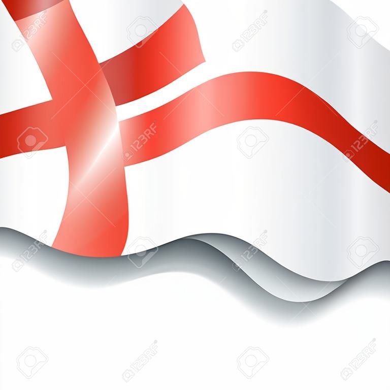 Priorità bassa astratta ondulata bandiera inglese. illustrazione vettoriale.