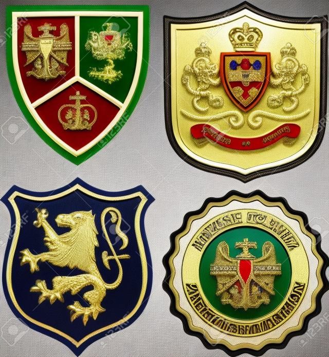 royal classic heraldic emblem badge shield