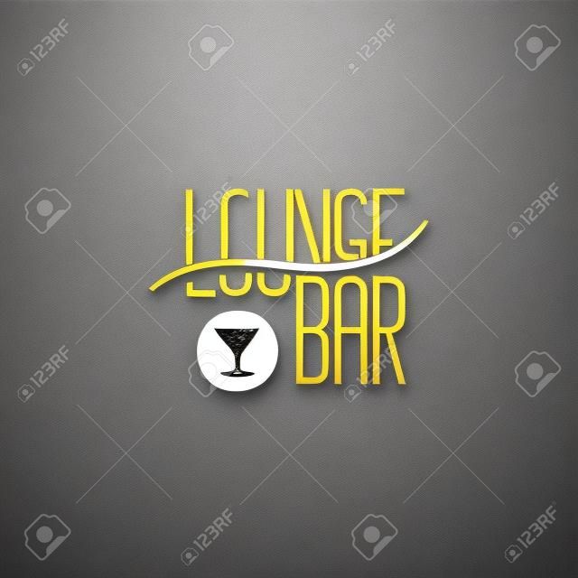 Lounge bar logo sjabloon