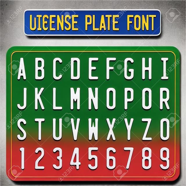 번호판 글꼴입니다. 차량 식별 번호 스타일 문자를 설정합니다.