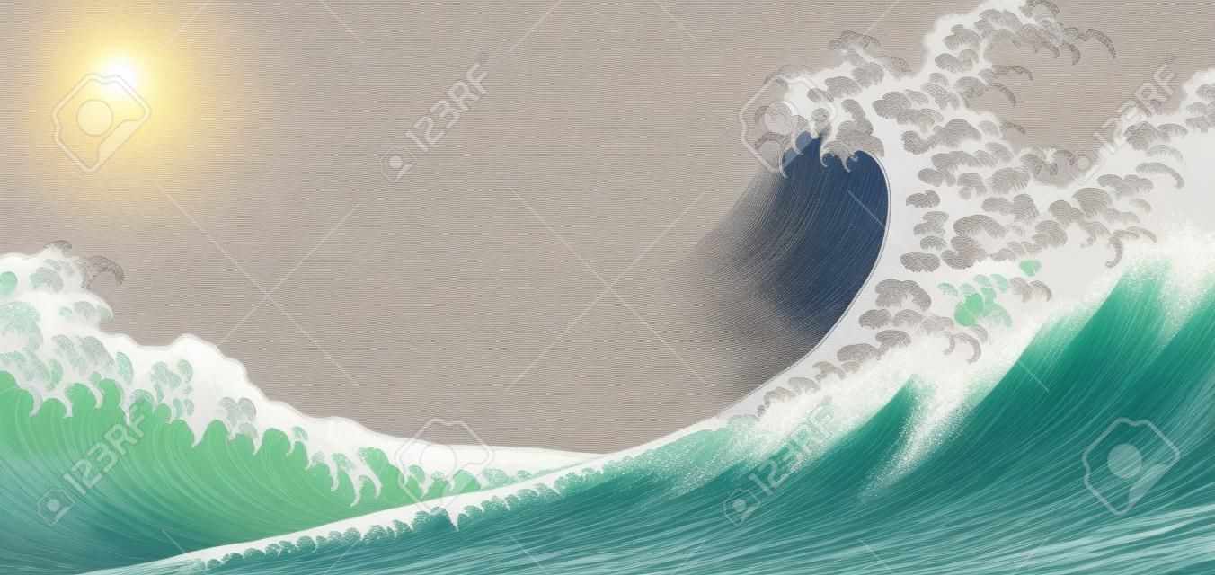 Japanese-style waves