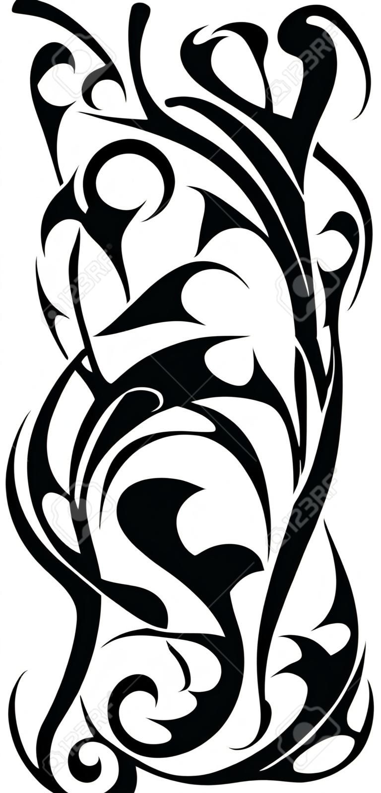 Tribal art tattoo abstract shape