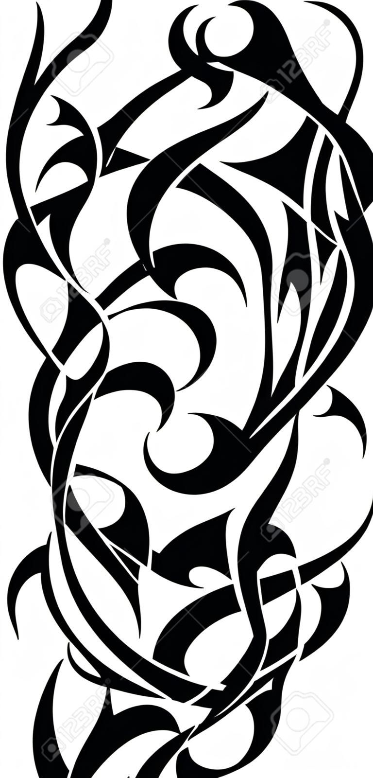 Tribal art tattoo abstract shape