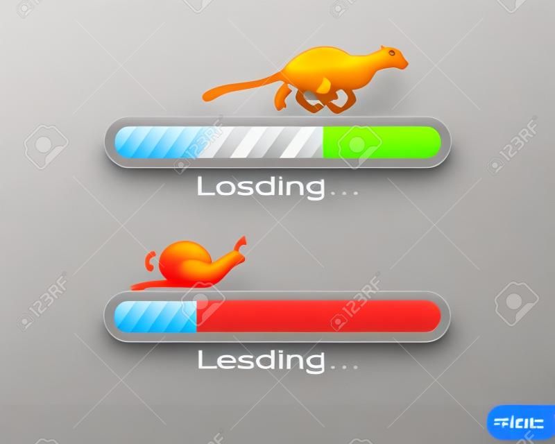 Fast and slow progress loading bar