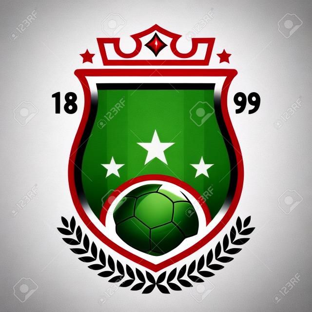 Calcio distintivo design del logo del modello, la squadra di calcio, vettore illuatration