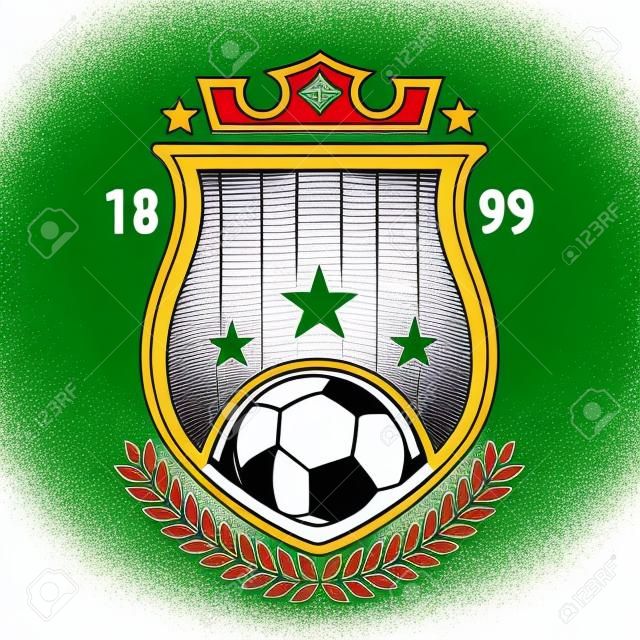 Calcio distintivo design del logo del modello, la squadra di calcio, vettore illuatration