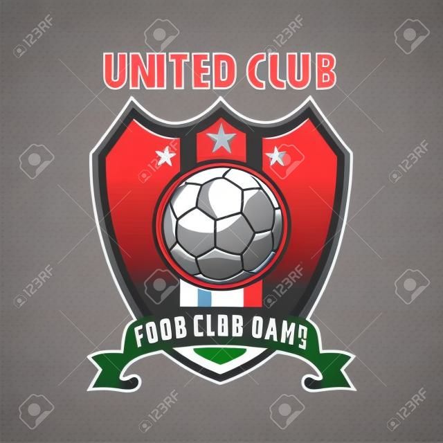 Футбол знак дизайн логотипа шаблон, футбольная команда, вектор illuatration