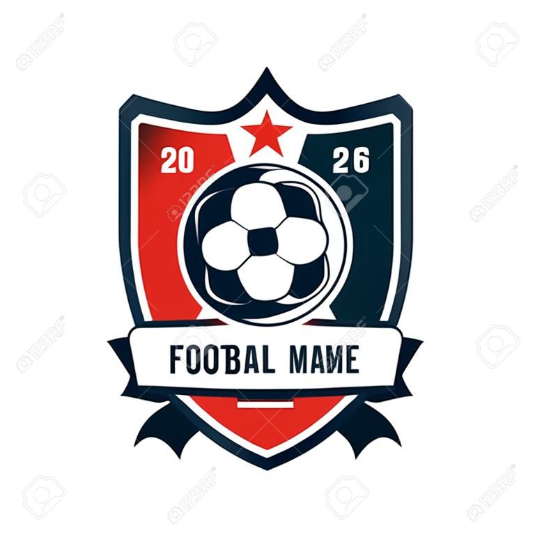 Badge Football logo de conception de modèle, équipe de football, vecteur Illuatration