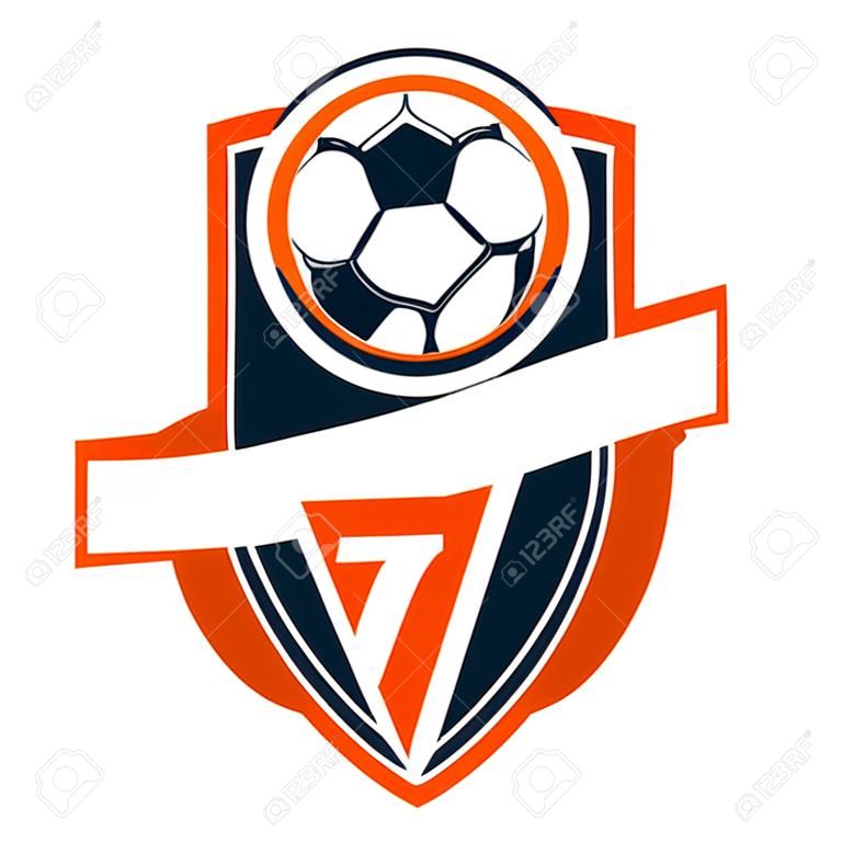 Badge Football logo de conception de modèle, équipe de football, vecteur Illuatration
