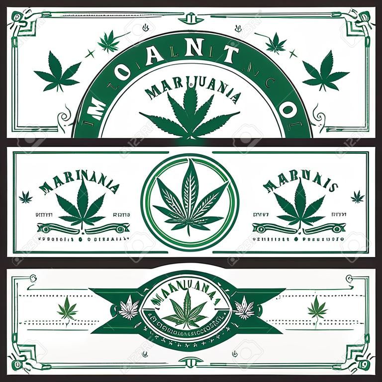 大麻大麻标志图形矢量图。
