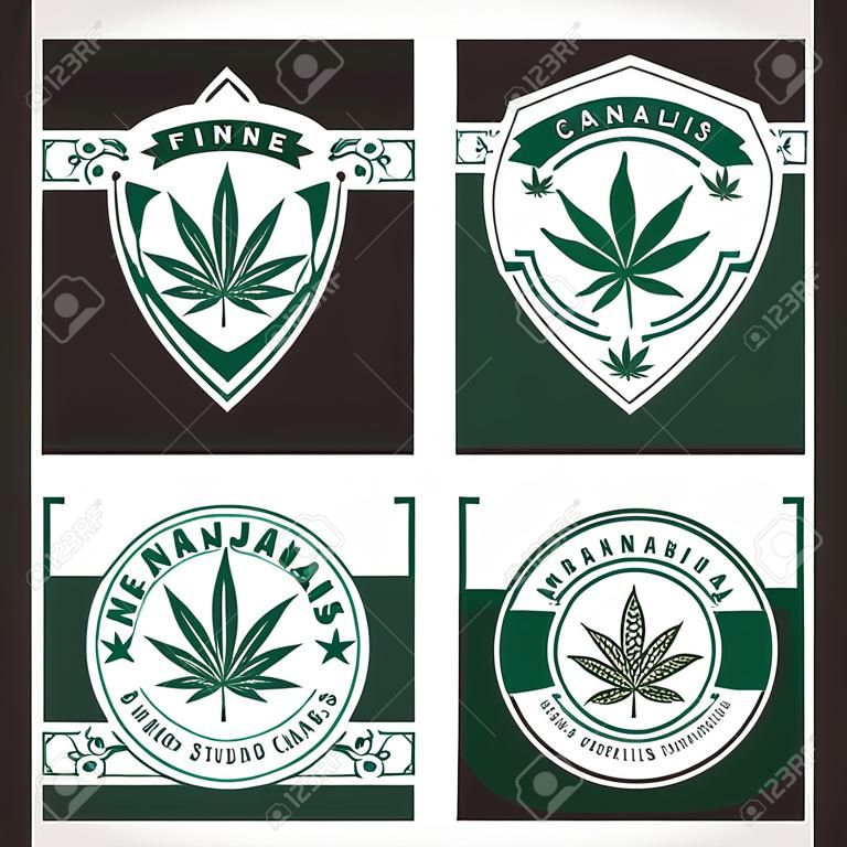 大麻大麻标志图形矢量图。